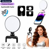 Raylax LED Işık Çok Amaçlı 3 Işık Modu LED Video Işığı–telefon Kamera Profesyonel Aydınlatma Selfie Işık - Siyah