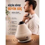 Raylax Şarjlı Masaj Cihazı Güçlü Titreşimli Nokta Masajı Boyun Omuz Bel Bacak Kol Akupuntur Masaj Aleti - Krem