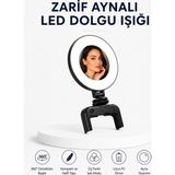 Raylax Şarjlı Ring Light – Telefon Için Klipsli LED Selfie Işığı, 3 Işık Modu, Ayarlanabilir Parlaklık - Siyah