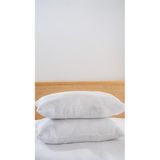 RAYME TEKSTIL 4 Katlı Müslin Yastık Kılıfı,%100 Pamuk, 50x70 cm, 2'li Set, Nefes Alabilir, Düz Renk, Yatak Odası için (Beyaz)