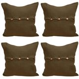 RAYME TEKSTIL Lüks Müslin Dekoratif Yastık Kılıfları 4 Adet Set 45x45 cm, 100% Pamuk 4-Katlı Muslin Kumaş Yumuşak Kırlent ve Minder Kılıfı (Haki Yeşil, 45x45 cm (4 Adetli Set))