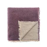 RAYME TEKSTİL - Müslin Pike Tek Kişilik, 100% Pamuk 4 Katlı Kaliteli Müslin Yatak Örtüsü, Dekoratif Şık Yumuşak Hafif Yazlık Pike (Mor, Tek Kişilik 160x220 cm)