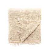RAYME TEKSTİL - Müslin Pike Tek Kişilik, 100% Pamuk 4 Katlı Kaliteli Müslin Yatak Örtüsü, Dekoratif Şık Yumuşak Hafif Yazlık Pike (Natural Krem, Tek Kişilik 160x220 cm)