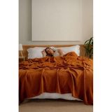 Rayme Tekstil Premium 4 Kat Müslin Yatak Örtüsü – Oeko-Tex Sertifikalı%100 Türk Pamuğu, Dayanıklı ve Yumuşak Pike (Camel, Queen Boy (ABD Standardı))