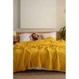 Rayme Tekstil Premium 4 Kat Müslin Yatak Örtüsü – Oeko-Tex Sertifikalı%100 Türk Pamuğu, Dayanıklı ve Yumuşak Pike (Hardal, Twin XL)