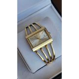 Raymond RYM-1142 QUARTZ KABURGA MODELİ KADIN KOL SAATİ - 2 YIL GARANTİ GOLD-BEYAZ
