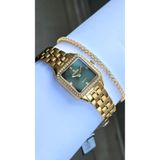 Raymond RYM-213060 KARE KADIN KOL SAATİ GOLD-YEŞİL