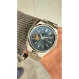 Raymond RYM-250424 ERKEK OTOMATİK SAAT - PASLANMAZ ÇELİK VE SAFİR CAM - NH39 MEKANİZMA - 2 YIL GARANTİ GÜMÜŞ