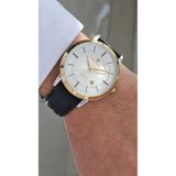 Raymond RYM-4735 QUARTZ KLASİK ERKEK KOL SAATİ - 2 YIL GARANTİ GOLD-KAHVE-SİYAH