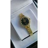 Raymond RYM-5037 ÇELİK KADIN KOL SAATİ - 2 YIL GARANTİ GOLD-SİYAH
