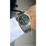 Raymond RYM-81051 ERKEK LUX CRONO KOL SAATİ - ÇELİK KASA VE KORDON - SAFİR CAM - 2 YIL GARANTİ IPG-GREEN