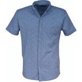 Raymons Erkek Önden Düğmeli Yakalı Tişört Baskılı R4350 BGL-ST03771 - Mavi - XL