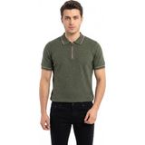 Raymons Erkek Polo Yaka Kısa Kollu Triko Tişört Regular Kalıp BGL-ST05557 - Haki - 2XL