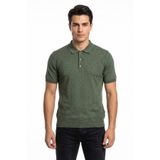 Raymons Erkek Polo Yaka Kısa Kollu Triko Tişört Regular Kalıp BGL-ST05560 - Haki - XL
