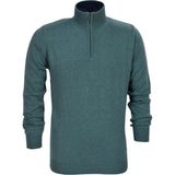 Raymons Erkek Spor Düz Fermuarlı Yaka Kazak R22949 BGL-ST03181 - Yeşil - 2XL