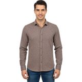 Raymons Erkek Spor Silim Fit Dokuma Gömlek BGL-ST04946 - Vizon - 2XL