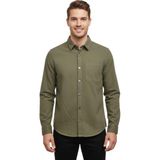 Raymons Erkek Spor Silim Fit Kanvas Tek Cepli Gömlek BGL-ST04955 - Haki
