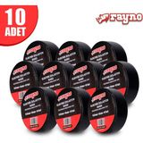 Rayno Elektrik Izolasyon Bandı 0.13 mm x 19 mm x 10 Lu Paket - RYN6097 - 0,13 - Siyah - 10'lu