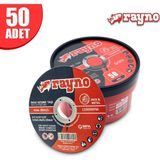 Rayno Metal Kesici 115 mm Inox Kesme Taşı 50 Adet Kırmızı İnce Kesim Teknolojisi ile Yüksek Performans - RYN10020