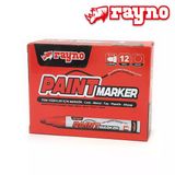 Rayno Paint Marker Kalem Kırmızı 12 Li - Rynpmk