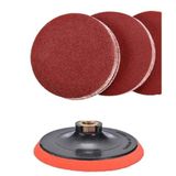 Rayno Profesyonel Cırtlı Zımpara Seti - 115 mm Avuç Taşlama (Spiral) Uyumlu Zımpara Tabanı ve (20 Adet) Yüksek Performanslı Disk Zımpara - Metal, Ahşap ve Boya Sökme İçin İdeal Set