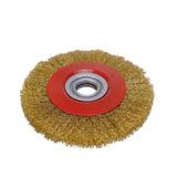 Rayno Profesyonel Saçaklı Daire Tel Fırça - 115 mm Avuç Taşlama (Spiral) Uyumlu - Pas Sökücü, Çapak Alma ve Yüzey Temizleme İçin Çelik Tel Fırça - Metal ve Kaynak İşlemleri İçin (200 mm)