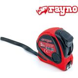 Rayno Profesyonel Şerit Metre 5m x 19MM - 11521 Renkli Kullanım Kolaylığı ve Hassas Ölçüm - 5 mt x 19 mm