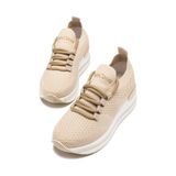 Raynok Kadın Ortopedik Taban Yazlık Triko Sneaker Hafif ve Rahat Günlük Spor Ayakkabı Bej