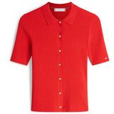 Rayon Rıb Slım Polo Ss Swt Kadın Turuncu Bluz - Ww0ww48482