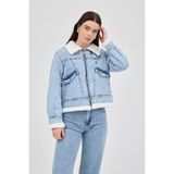 Rays Buzkar İçi Kürklü Crop Jean Kadın Ceket 6010 - 38