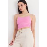 Rays Pembe Ince Askılı Fitted Basic Atlet 947 Kadın İçin Hafif Tasarım Rahat Kullanım - XL