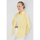 Rays Tereyağ Sarısı Relaxed Fit Rahat Kesim Basic Gömlek 6621A