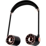 Rayteng Boyun Asılı USB Şarjlı Taşınabilir Tembel Fan 3 Kollu Vantilatör Spor Açık Kullanım İçin - Siyah