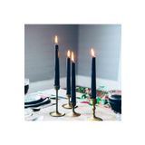 RAYTOYS OYUNCAK 10 PCS CHRISTMAS CANDLE METALLIC BRIGHT BLACK CANDLESTICK 10 ADET SİYAH ŞAMDAN MUMU YILBAŞI MUMLARI