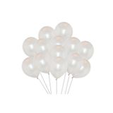 RAYTOYS OYUNCAK VIP 100 PCS SHINY METALLIC WHİTE BALLOON VIP KALİTE PARLAK METALİK BEYAZ BALON HELYUM GAZI UYUMLUDUR BEYAZ