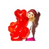 RAYTOYS OYUNCAK Vıp Kalite 14 Adet Kalpli Balon Kırmızı Kalpli Balon Kırmızı Balon Sevgililer Gününe Özel Dekor KIRMIZI