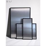 Raz Manyetik Metal Pano Duvar Panosu (Siyah) - Ahsap Çerçeveli Not ve Fotoğraf Panosu (Magnetic Board) - 60*90 - Ahşap - Siyah