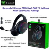 Razer Barracuda x Chroma R3M1 Siyah Rgb 7.1 Kablosuz Kulak Üstü Oyuncu Kulaklığı + Oyuncu Mouse Hediye - Oyuncu mouse HEDİYE