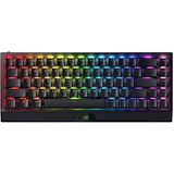 Razer BlackWidow V3 Mini HyperSpeed (Sarı Anahtar) - Fantom Puding Keycaps ile %65 Kompakt Oyun Klavyesi (Doğrusal ve Tıklama, RGB Kroma Aydınlatma) QWERTY | ABD Düzeni, Siyah