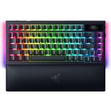 Razer BlackWidow V4 Pro%75 - Kablosuz çalışırken değiştirilebilir oyun klavyesi - OLED ekran (komut kadranı, 4K Hz ve Bluetooth bağlantısı, manyetik avuç içi desteği) ABD düzeni | Siyah