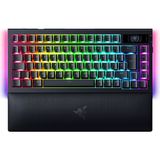 Razer BlackWidow V4 Pro%75 - Kablosuz, çalışırken değiştirilebilir oyun klavyesi - OLED ekran (komut kadranı, 4K Hz ve Bluetooth bağlantısı) US-ISO Düzeni | Siyah