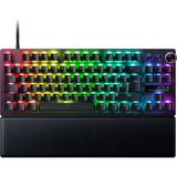 Razer Huntsman V3 Pro Tenkeyless - Geçmeli Kilitli ve Hızlı Serbest Bırakma Moduna Sahip Tkl Analog Optik Espor Klavyesi (Yerleşik Ayarlar, Tekerlek ve Özel Kontrol Düğmeleri) Birleşik Krallık Düzeni, - Siyah