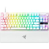 Razer Huntsman V3 Pro Tenkeyless - TKL Analog Optik Espor PC Klavyesi - Razer Snap Tap & Hızlı Ateş (Hızlı basınçlandırma, 2 Özel Tuşlu Çok İşlevli Tekerlek) QWERTY ABD Düzeni | Beyaz
