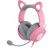 Razer Kraken Kitty V2 Pro - Değiştirilebilir Kulaklara Ve Reaktif Akış Aydınlatmaya Sahip Kablolu Rgb Kulaklık (Triforce Titanyum 50 Mm Sürücü, Hyperclear Kardioid Mikrofon) Quartz