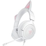 Razer Kraken Kitty V3 X - Oyun için Kablolu Kitty Kulaklık - İkonik Kitty Kulakları - 270 g Hafif - HyperClear Kardioid Mikrofon - TriForce 40 mm Sürücüler - 3,5 mm Jak | Beyaz