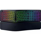 Razer Pro Type Ergo - Kablosuz ikiye ayrılabilir ergonomik RGB klavye - Ultra ince içbükey tuşlar - AI Prompt Master - Makro tuş sırasına sahip tam boyutlu - QWERTY US düzeni | Siyah