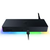 Razer Thunderbolt 4 Dock Chroma - Windows ve Mac için RGB Aydınlatmalı Premium Hub (bir arada 10 bağlantı noktası, iki 4K monitöre veya bir 8K monitöre çıkış) Siyah