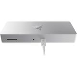 Razer Thunderbolt 4 Dock - Windows ve Mac Için Rgb Aydınlatmalı Premium USB ve HDMI Hub (Birinde 10 Bağlantı Noktası, Iki 4K Monitöre Veya Bir 8k Monitöre Çıkış) Mercury | Ingiltere Fişi - Beyaz