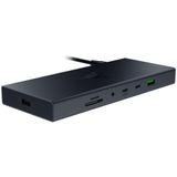 Razer USB 4 Dock - Oyun ve Üretkenlik için 14 Bağlantı Noktalı Yüksek Hızlı Dock - Çift Ekran Desteği, Cihaz Şarjı (3x USB-C, 5x USB-A, HDMI, DisplayPort, Gigabit Ethernet) Siyah