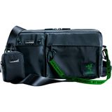 Razer Xanthus Crossbody Çanta - Kishi, Steam Deck, Nintendo Switch'e uyar - Su Geçirmez Naylon - Çıkarılabilir Kulaklık Mini Kılıfı - 3 dış ve 3 iç cep - Çıkarılabilir Omuz Askısı